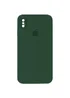 Чехол Silicone Case Square Full Camera Protective (AA) для Apple iPhone XS (5.8") Зеленый / Cyprus Green