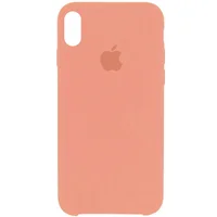 Чехол Silicone Case Full Protective (AA) для Apple iPhone X/XS Розовый / Peach
