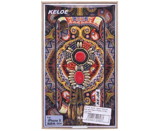TPU+PC чехол "Keloe" National Style для Apple iPhone X/XS Узор 004