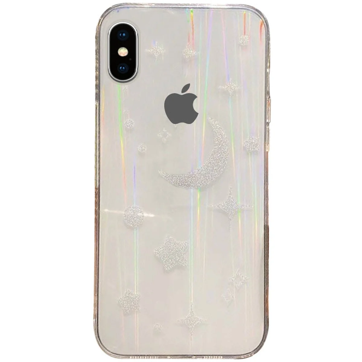 TPU+Glass чехол Aurora Space для Apple iPhone X / XS (5.8") Месяц
