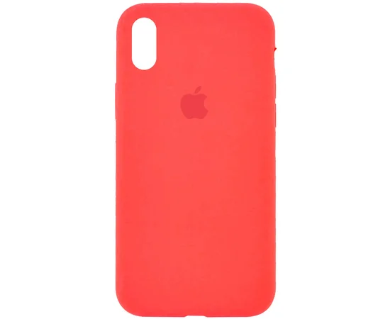 Чехол Silicone Case Full Protective (AA) для Apple iPhone X/XS Оранжевый / Pink citrus