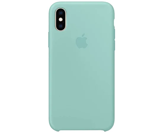 Чехол Silicone case (A) для Apple iPhone X/XS Бирюзовый / Turquoise