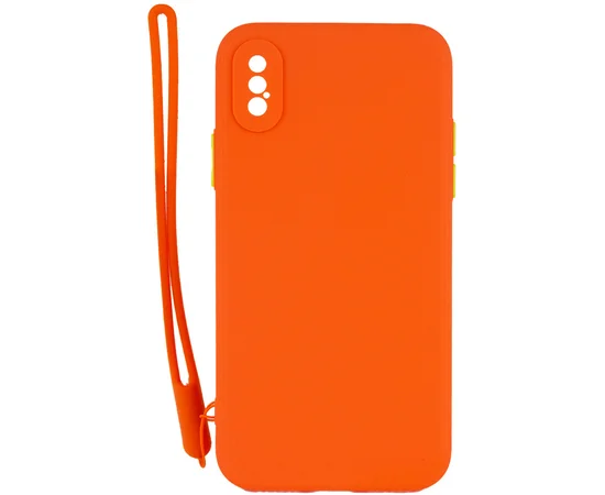 Чехол TPU Square Full Camera для Apple iPhone X / XS (5.8") Оранжевый