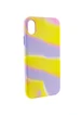 Чехол Silicone case full Aquarelle для Apple iPhone X / XS (5.8") Сиренево-желтый