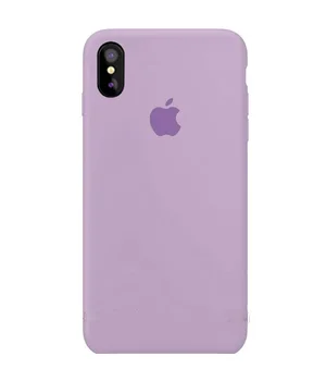 Чохол Silicone case (A) (з закритим низом) для Apple iPhone X / XS Бузковий / Dasheen