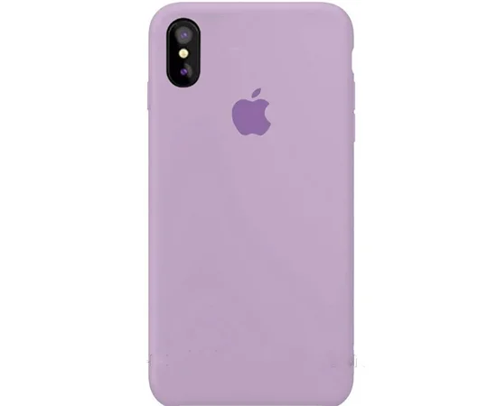 Чохол Silicone case (A) (з закритим низом) для Apple iPhone X / XS Бузковий / Dasheen