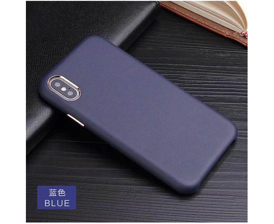Чехол Soft leather case для Apple iPhone X / XS (5.8") Синий