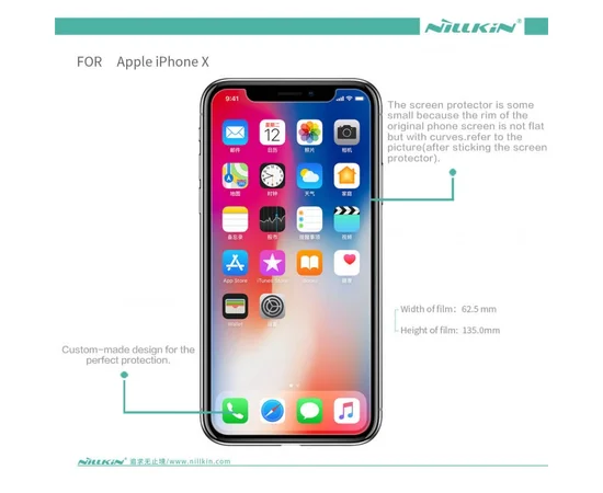 Защитная пленка Nillkin Crystal (на обе стороны) для Apple iPhone X/XS Анти-отпечатки