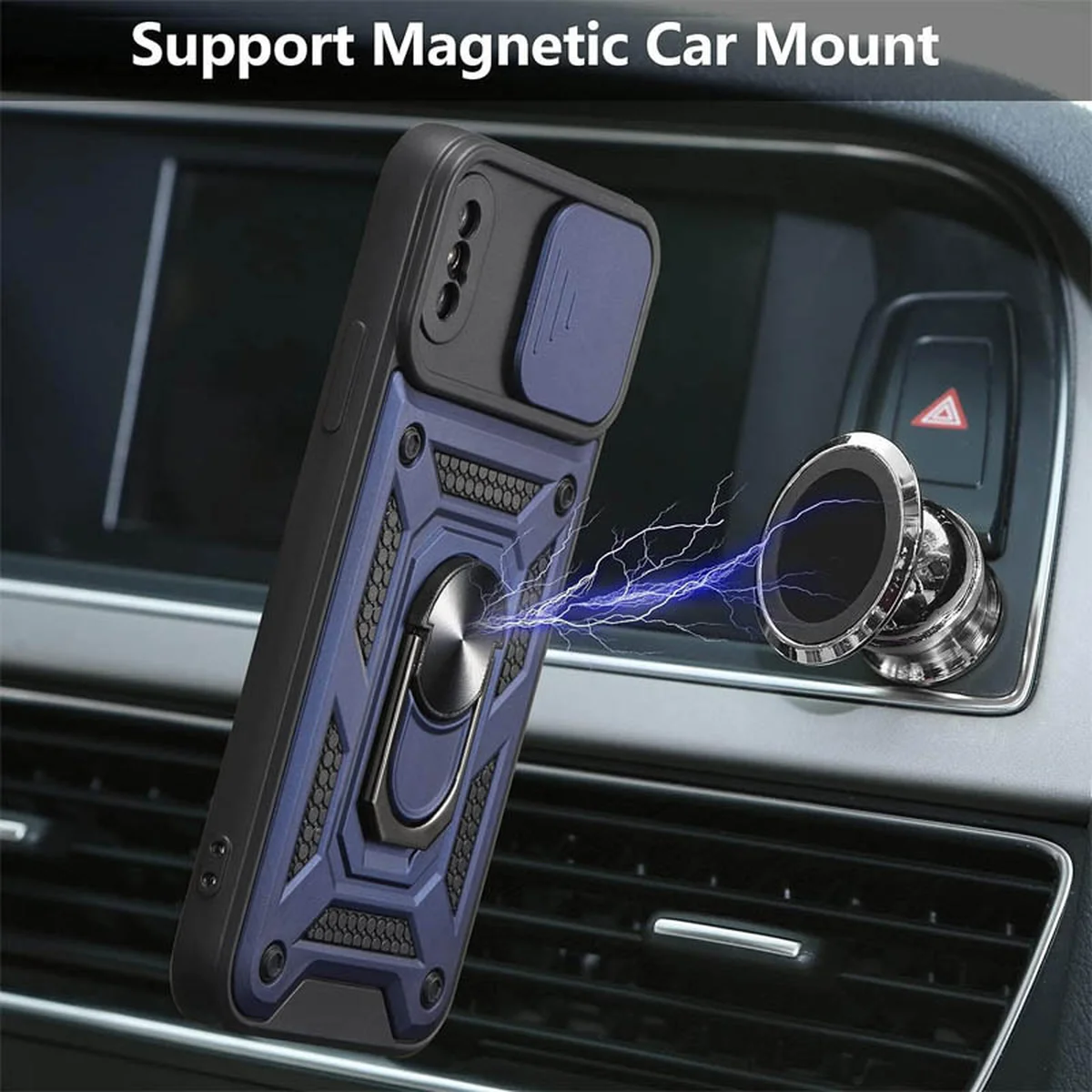 Ударопрочный чехол Camshield Serge Ring для Apple iPhone X / XS (5.8") Синий