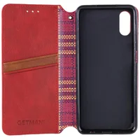 Кожаный чехол-книжка GETMAN Cubic (PU) для Apple iPhone X / XS (5.8") Красный