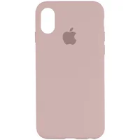 Чехол Silicone Case Full Protective (AA) для Apple iPhone X/XS Розовый / Chalk Pink