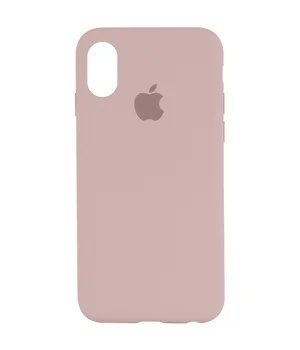 Чехол Silicone Case Full Protective (AA) для Apple iPhone X/XS Розовый / Chalk Pink
