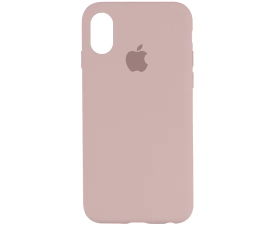 Чехол Silicone Case Full Protective (AA) для Apple iPhone X/XS Розовый / Chalk Pink