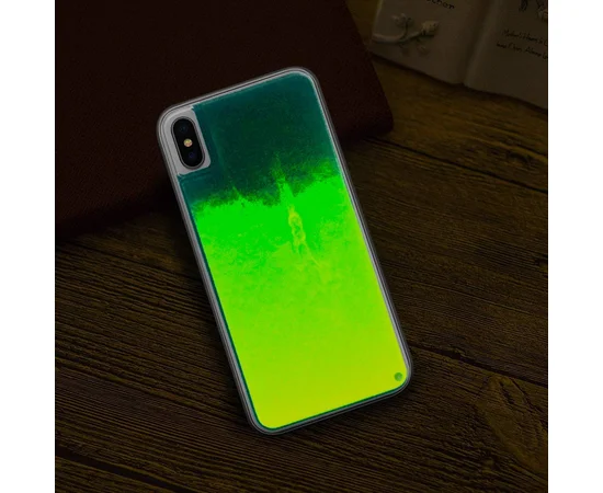 Неоновый чехол Neon Sand glow in the dark для Apple iPhone X / XS (5.8") Зеленый