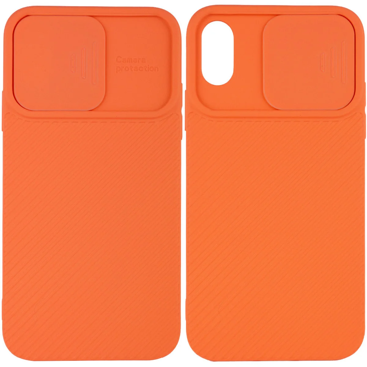Чохол Camshield Square TPU зі шторкою для камери для Apple iPhone X / XS (5.8 ") Помаранчевий