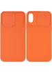 Чехол Camshield Square TPU со шторкой для камеры для Apple iPhone X / XS (5.8") Оранжевый