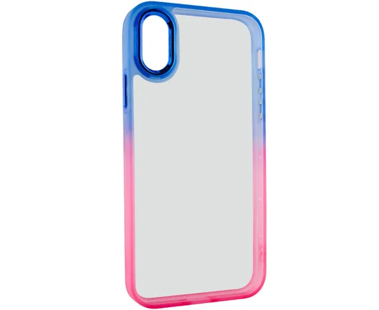Чехол TPU+PC Fresh sip series для Apple iPhone X / XS (5.8") Розовый / Синий