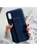 Чехол Silicone Case Hand Holder для Apple iPhone X / XS (5.8") Темно-синий / Midnight blue
