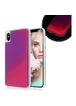 Неоновый чехол Neon Sand glow in the dark для Apple iPhone X / XS (5.8") Фиолетовый / Розовый