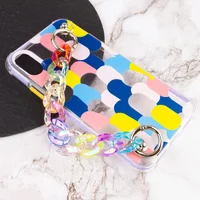 TPU+PC чохол Colorspot з ремінцем-ланцюгом для Apple iPhone X / XS (5.8") Dots