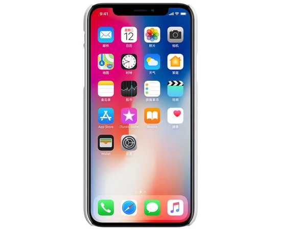Чехол Nillkin Matte для Apple iPhone X/XS Белый (вырез для лого)