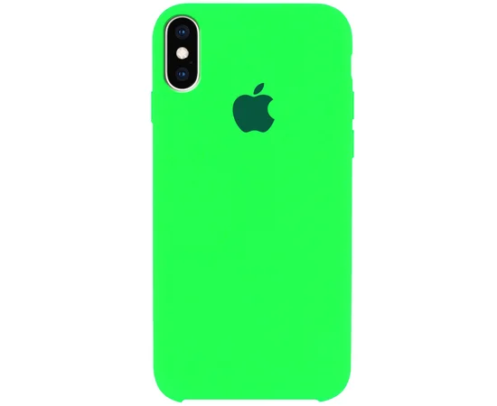 Чехол Silicone Case (AA) для Apple iPhone X/XS Салатовый / Neon Green