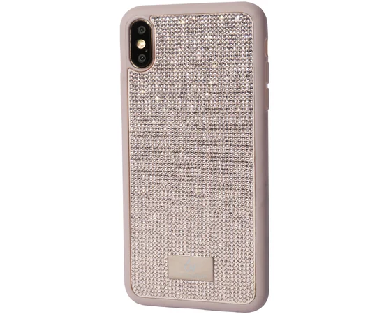 TPU чехол Bling World Grainy Diamonds для Apple iPhone X / XS (5.8") Rose Gold
