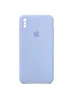 Чехол Silicone Case Square Full Camera Protective (AA) для Apple iPhone XS (5.8") Голубой / Lilac Blue
