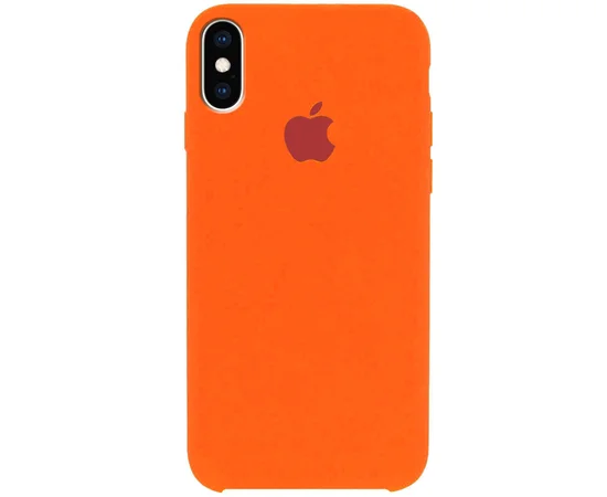Чехол Silicone Case (AA) для Apple iPhone X/XS Оранжевый / Apricot