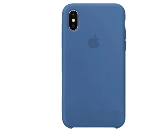 Чехол Silicone case (A) для Apple iPhone X/XS (5.8") Синий / Navy Blue