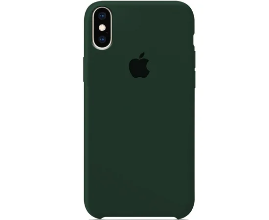 Чехол Silicone Case (AA) для Apple iPhone X/XS Зеленый / Forest green