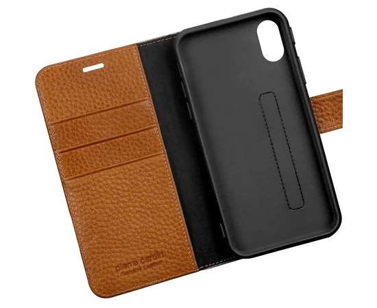 Чехол книжка Pierre Cardin для Apple iPhone X / XS (5.8") brown