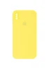 Чехол Silicone Case Square Full Camera Protective (AA) для Apple iPhone XS / X (5.8") Желтый / Yellow