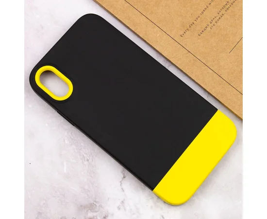 Чехол TPU+PC Bichromatic для Apple iPhone X / XS (5.8") Black / Yellow