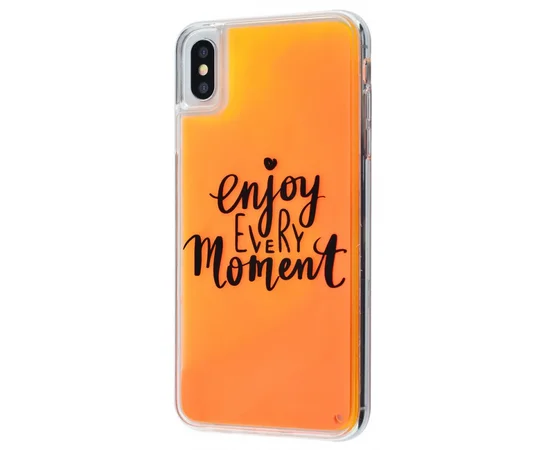 TPU+PC чехол Lovely Stream Neon sand для Apple iPhone X / XS (5.8") Enjoy every Moment