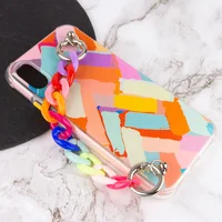 TPU+PC чехол Colorspot с ремешком-цепью для Apple iPhone X / XS (5.8") Lines