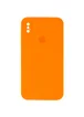 Чехол Silicone Case Square Full Camera Protective (AA) для Apple iPhone XS (5.8") Оранжевый / Bright Orange