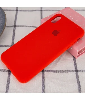 Чохол Silicone case (A) (з закритим низом) для Apple iPhone X / XS Червоний / Red