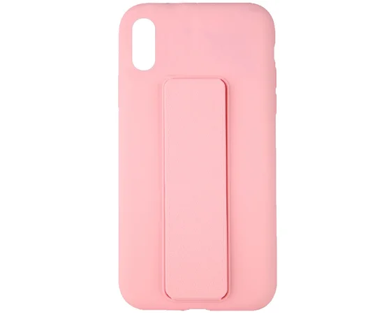 Чехол Silicone Case Hand Holder для Apple iPhone X / XS (5.8") Розовый / Pink