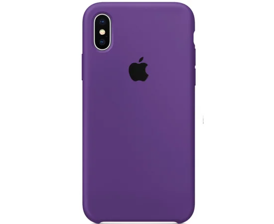 Чехол Silicone case (A) для Apple iPhone X/XS Фиолетовый / Purple