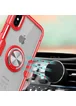 TPU + PC чохол Deen CrystalRing for Magnet (opp) для Apple iPhone X / XS (5.8 ") Безбарвний / Червоний