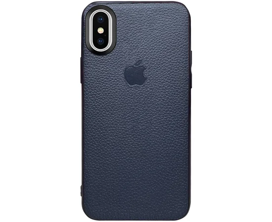 Кожаная накладка Epic Vivi Logo series для Apple iPhone X / XS Синий