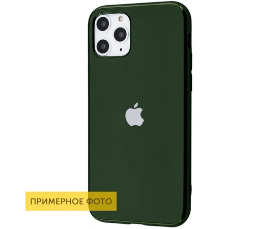 TPU чехол Matte LOGO для Apple iPhone XS (5.8") Зеленый / Dark Green