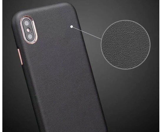 Чехол Soft leather case для Apple iPhone X / XS (5.8") Черный