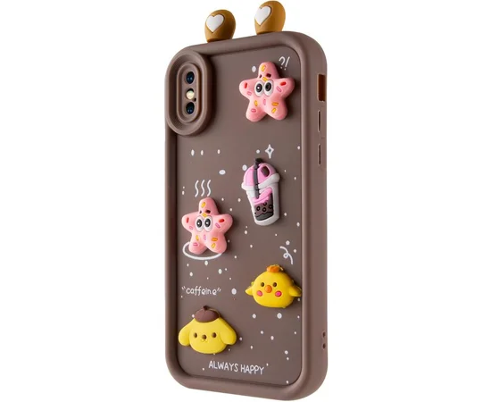 Чехол TPU Toys Case with Ears для Apple iPhone X / XS (5.8") Brown