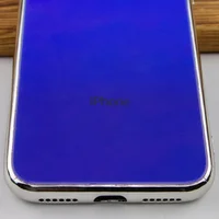 TPU + Glass чохол Gradient Rainbow з лого для Apple iPhone X / XS (5.8 ") Синій
