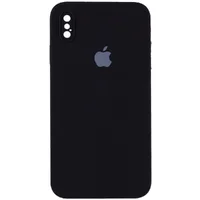 Чехол Silicone Case Square Full Camera Protective (AA) для Apple iPhone XS (5.8") Черный / Black