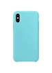 Силиконовый чехол Soft cover для Apple iPhone X / XS (5.8") Бирюзовый / Ice Blue