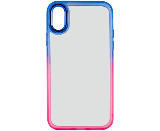 Чехол TPU+PC Fresh sip series для Apple iPhone X / XS (5.8") Розовый / Синий