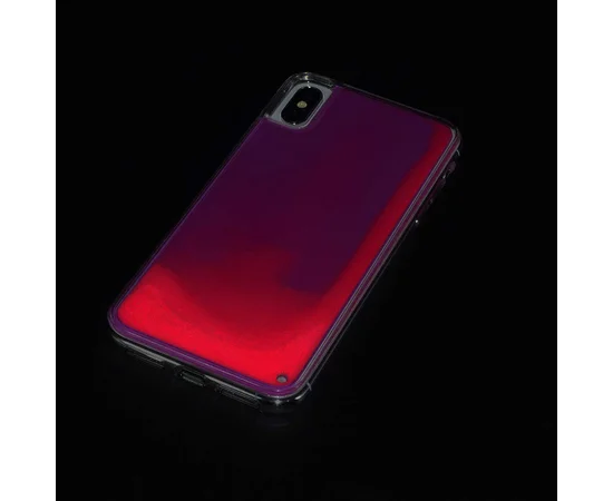 Неоновый чехол Neon Sand glow in the dark для Apple iPhone X / XS (5.8") Фиолетовый / Розовый